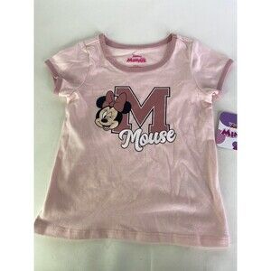 Disney Minnie Mouse Pink Short Sleeve T-Shirt Top Kids Girls Size 3T